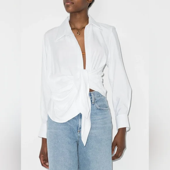 Jacquemus Le Papier - White Top US Size 2 - Picture 3 of 12